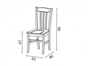Misure sedia Chenzia