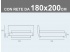 Misure del letto matrimoniale XL con rete a doghe da 180x200cm Noctis Doxy contenitore