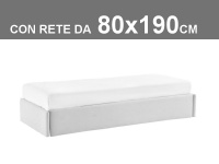 Divanetti imbottiti Noctis Space con rete a doghe da 80x190cm