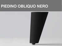 Piedino obliquo Nero h 11 cm