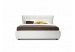 Letto matrimoniale contenitore imbottito Noctis Zico in ecopelle Mover opticwhite