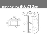 Kubo 6 da 90x212.4cm