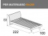 Letto con testata curva singolo Billy con rete a doghe per materasso da 90x200cm