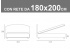 Misure del letto King Size con rete da 180x200cm Noctis Jazz