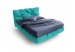 Letto imbottito Marvin con rete a doghe e contenitore folding Box in tessuto Lycra 702