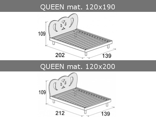 Misure del letto da una piazza e mezza modello Queen di Doimo Cityline