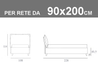 Letto singolo Noctis So Pop con rete a doghe da 90x200cm