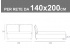 Letto alla francese Noctis So Pop con rete a doghe da 140x200cm