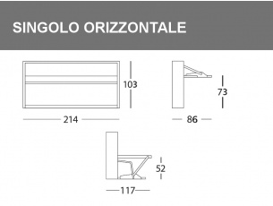 Misure del Letto Joker singolo con movimento orizzontale