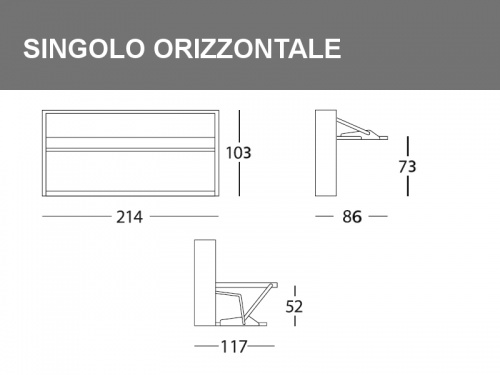 Misure del Letto Joker singolo con movimento orizzontale