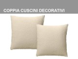 Coppia di cuscini decorativi, un cuscino da 50x50cm e un cusicno da 40x40cm