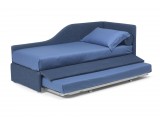 Divanetto imbottito Noctis Space, ideale per chi cerca un letto che faccia anche divano e arredamento. Disponibile in 3 larghezze, con rete a doghe da 80,90 o 100cm
